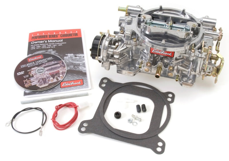 Edelbrock Carburetor Performer Series 4-Barrel 500 CFM Electric Choke Satin - 1403