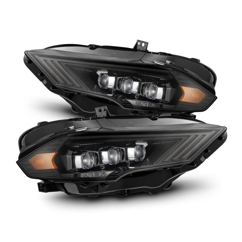 AlphaRex 18-22 Ford Mustang NOVA-Series LED Projector Headlights Alpha-Black - 880257