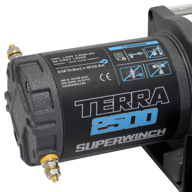 Superwinch 2500 LBS 12V DC 3/16in x 40ft Steel Rope - 1125260