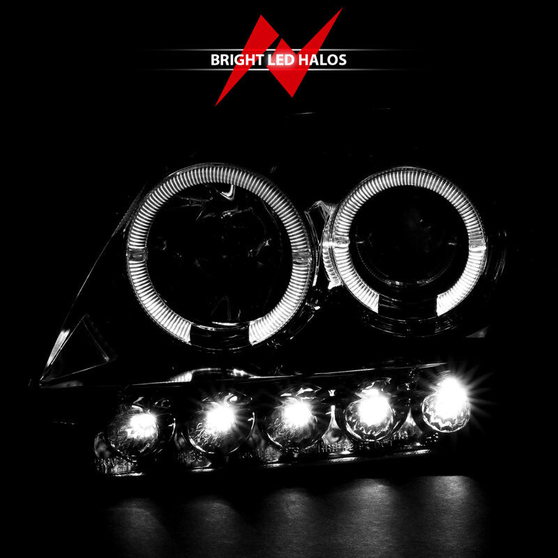 ANZO 1997.5-2003 Ford F-150 Projector Headlights w/ Halo and LED - 111032