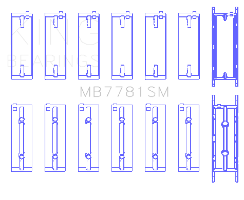 King BMW N57 D30 A/B/C/N57N/N57S Main Bearing Set - Size - MB7781SM0.25