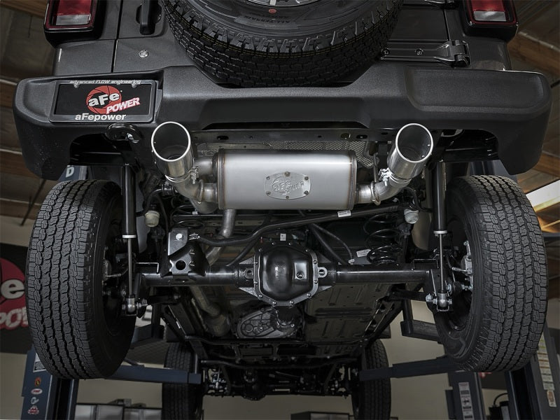 aFe Rebel Series 2.5in 409 SS Cat-Back Exhaust w/ Polished - 49-48066-P