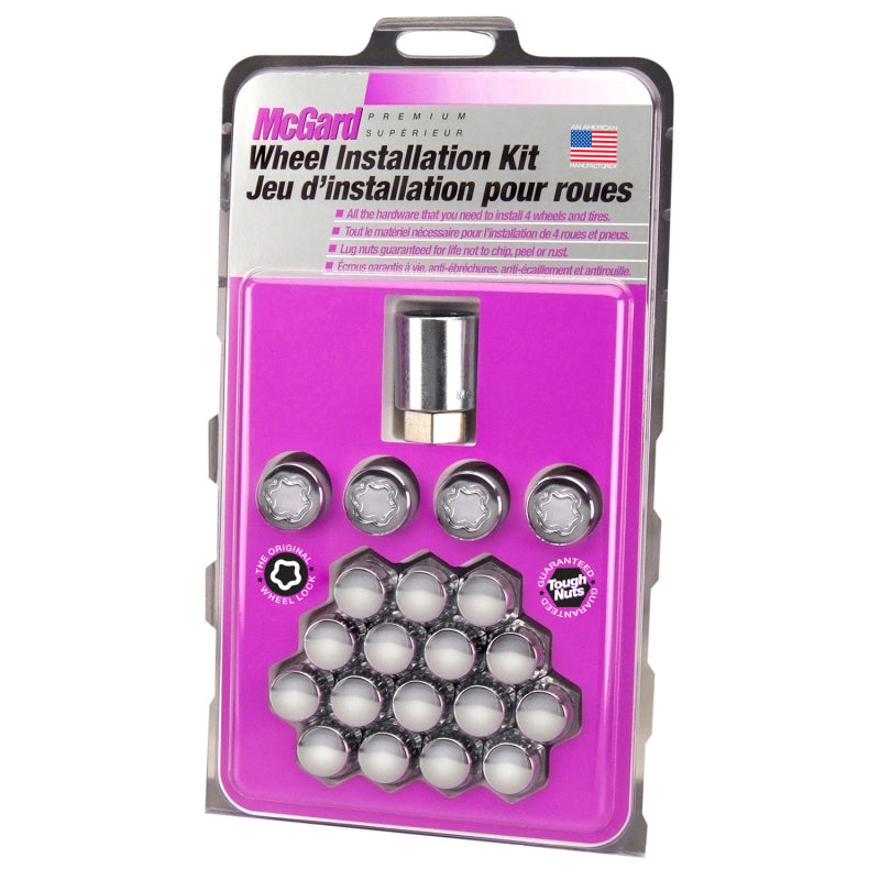 McGard 5 Lug Hex Install Kit (Clamshell) w/Locks (Cone Seat - 84557CN