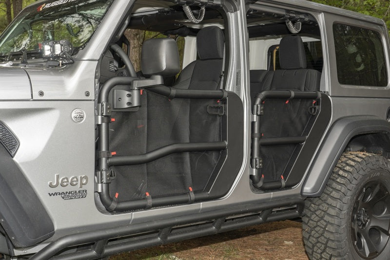 Rugged Ridge Fortis Tube Door Covers Rear Pair Black 18-20 - 13579.54