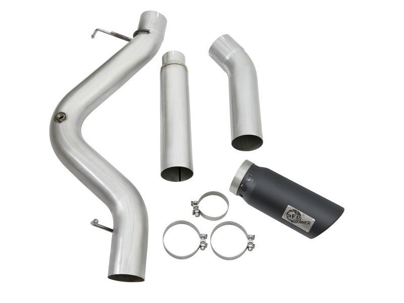 aFe Atlas Exhaust 5in DPF-Back Aluminized Steel w/ Black Tips - 49-04081-B