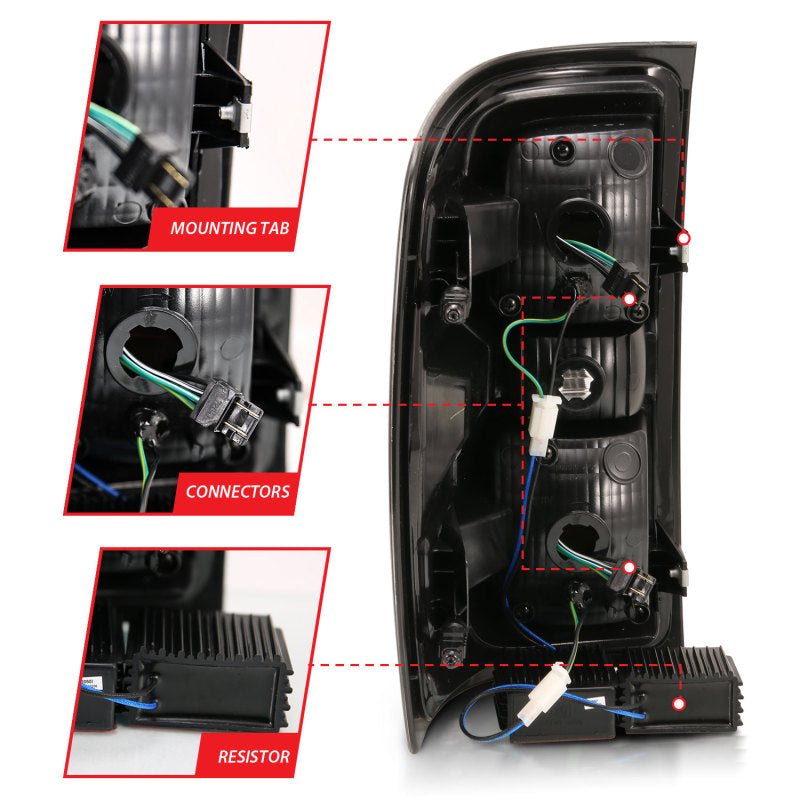 ANZO 2014-2018 Chevy Silverado 1500 LED Taillights Chrome - 311291