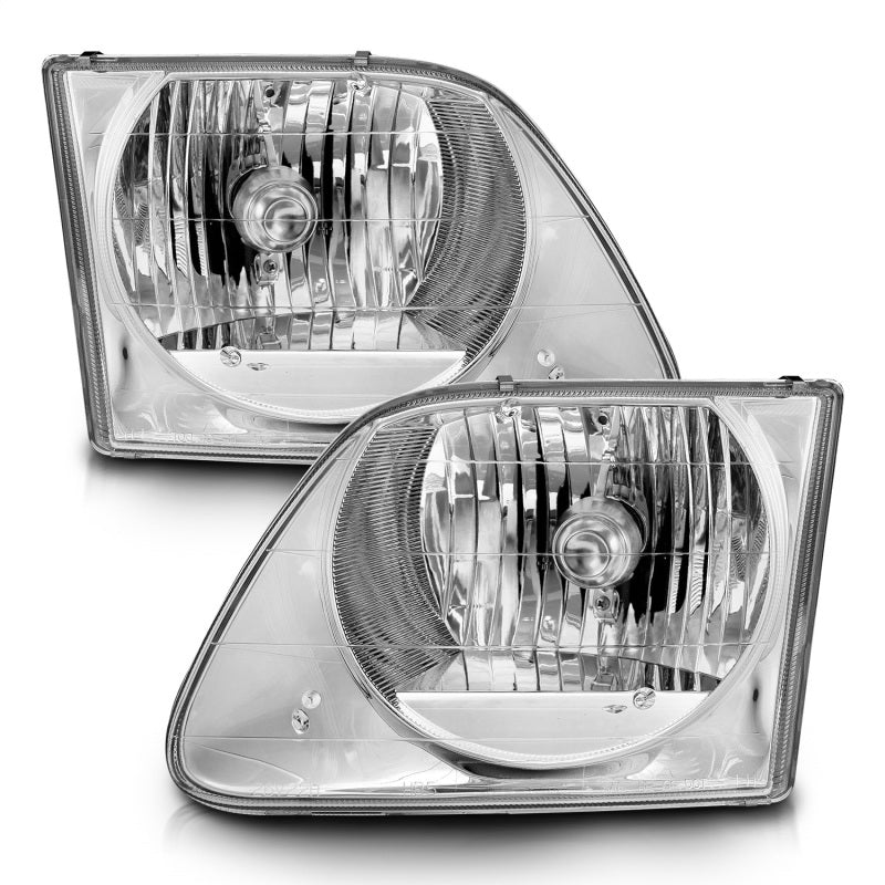 ANZO 1997-2003 Ford F-150 Crystal Headlights Chrome - 111030