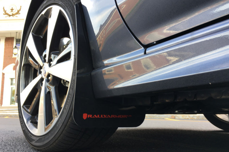 Rally Armor 17-23 Subaru Impreza 4D/5D Black UR Mud Flap - MF45-UR-BLK/WH