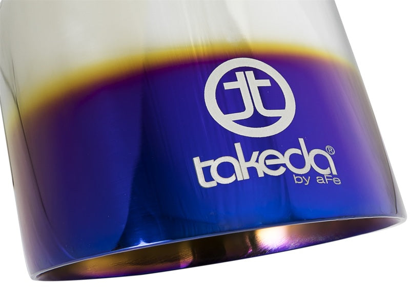 aFe Takeda 304 Stainless Steel Clamp-On Exhaust Tip 2.5in. Inlet - 49T25454-L07