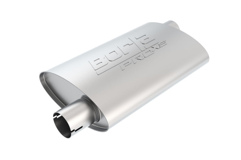 Borla Universal Pro-XS Oval 2in Inlet/Outlet Offset/Offset Notched Muffler - 400488