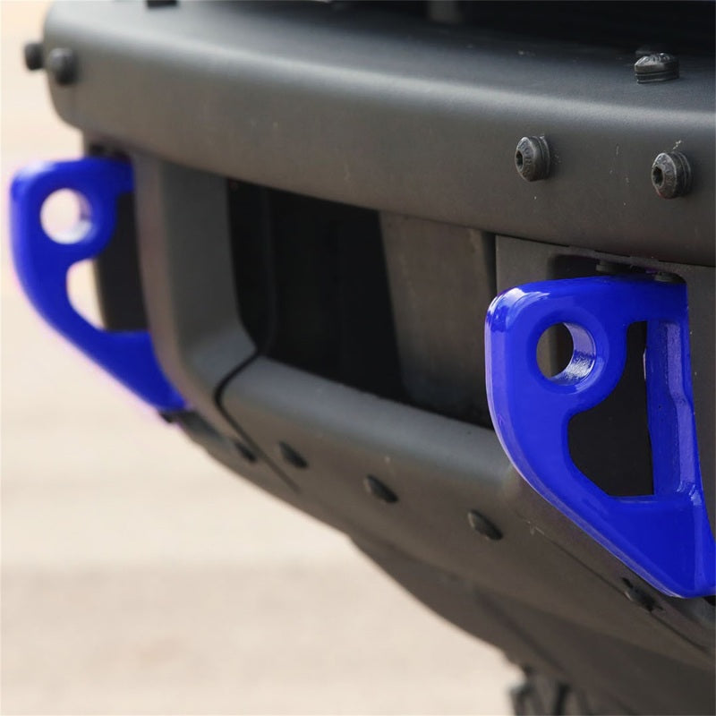Ford Racing 2021+ Bronco Front Bumper Tow Hooks - Blue - M-18954-BB