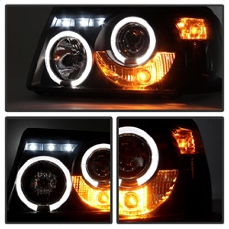 Spyder Ford Ranger 01-11 1PC Projector Headlights LED Halo LED - 5078476
