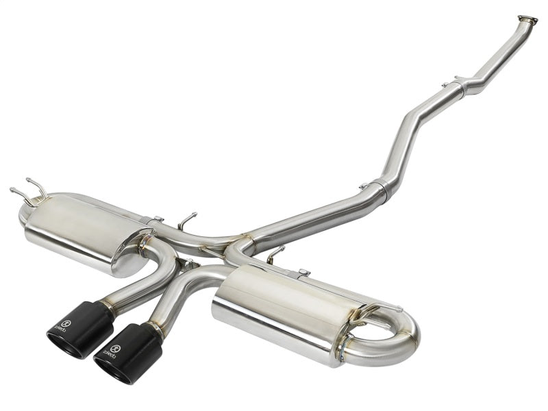 aFe Takeda 3in 304 SS Cat-Back Exhaust w/ Dual Center - 49-36618-B