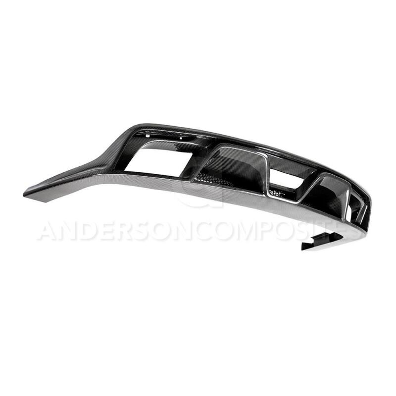 Anderson Composites 15-16 Ford Mustang R-Style Carbon Fiber Rear Valance - AC-RL15FDMU-GR