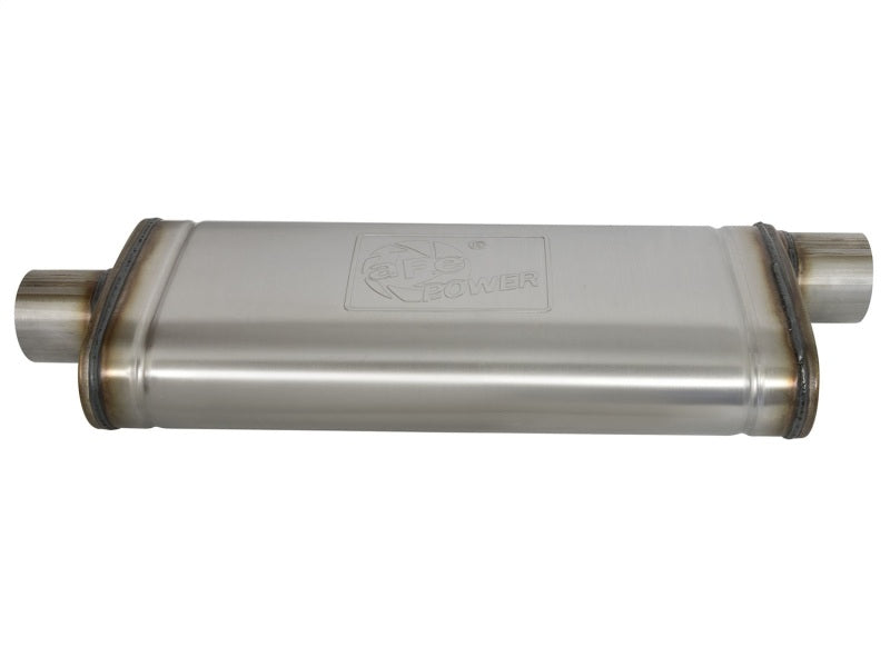aFe MACHForce XP SS Muffler 3in Center Inlet / 3in - 49M00017