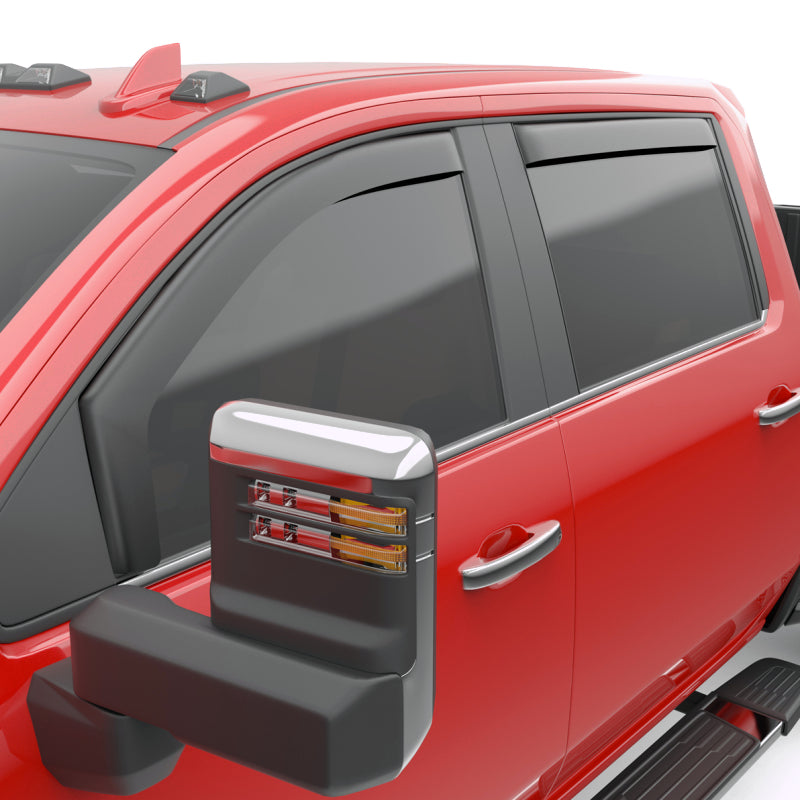EGR 2019 Chevy 1500 Crew Cab In-Channel Window Visors - - 571655