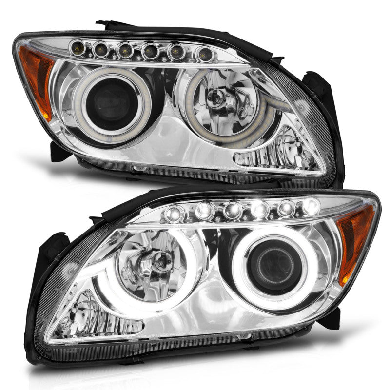 ANZO 2005-2010 Scion Tc Projector Headlights w/ Halo Chrome (CCFL) - 121120