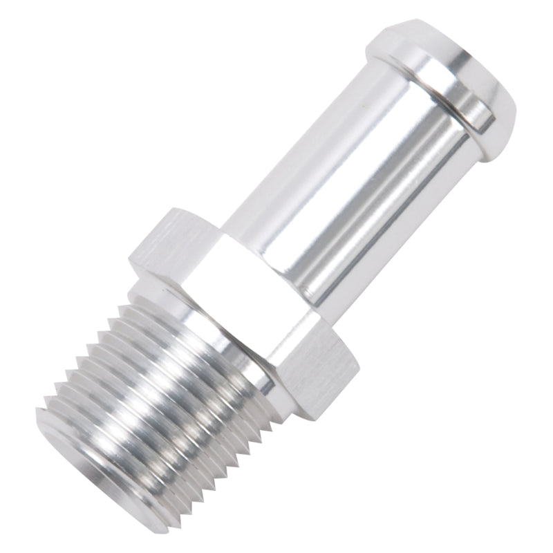 Edelbrock Hose End Straight 3/8In NPT to 1/2In Barb Clear - 8115