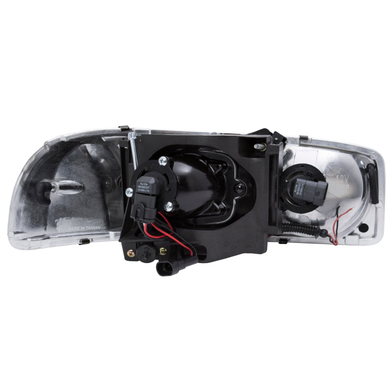 ANZO 1999-2006 Gmc Sierra 1500 Projector Headlights w/ U-Bar Black - 111303