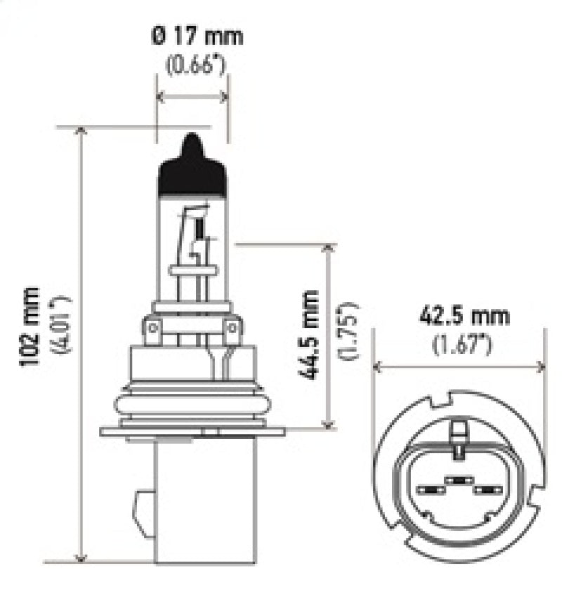 Hella Optilux XB White Halogen Bulbs HB5 9007 12V 100/80W - H71070387