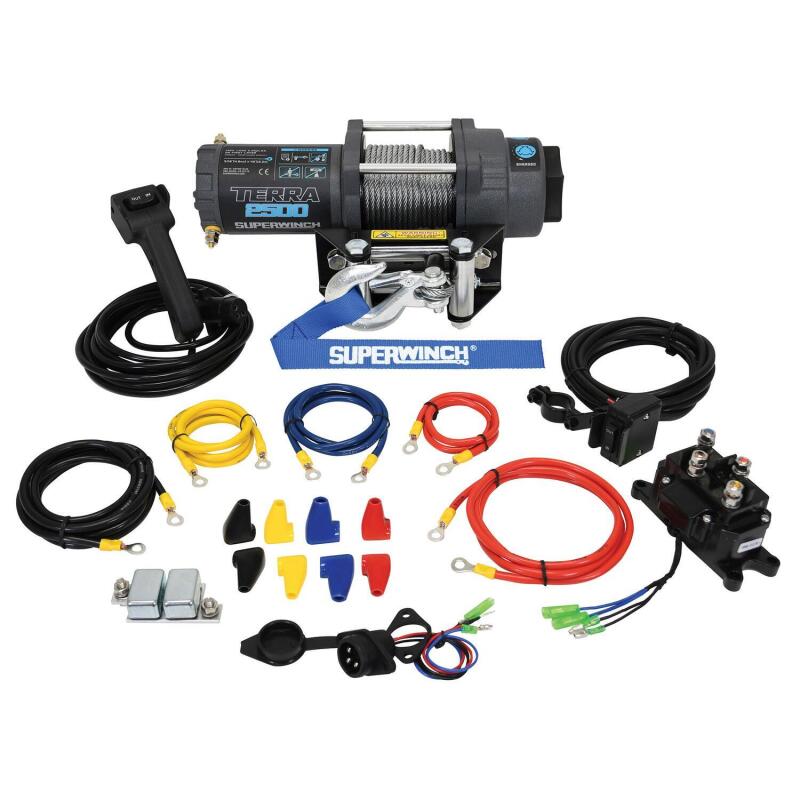 Superwinch 2500 LBS 12V DC 3/16in x 40ft Steel Rope - 1125260