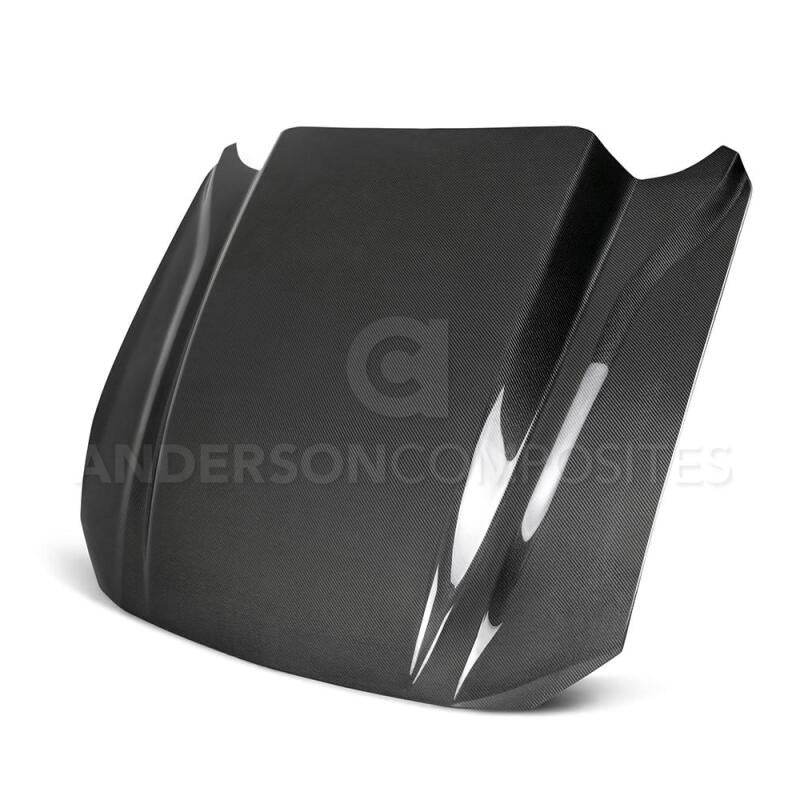 Anderson Composites 2018 Ford Mustang Double Sided Type-CJ 4in Carbon - AC-HD18FDMU-CJ-DS