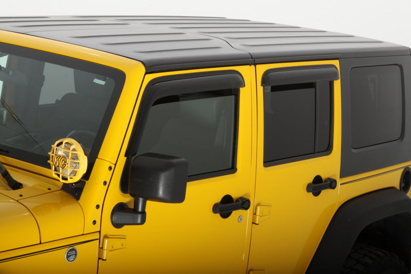 AVS 07-18 Jeep Wrangler Unlimited Ventvisor Outside Mount Window Deflectors - 94249