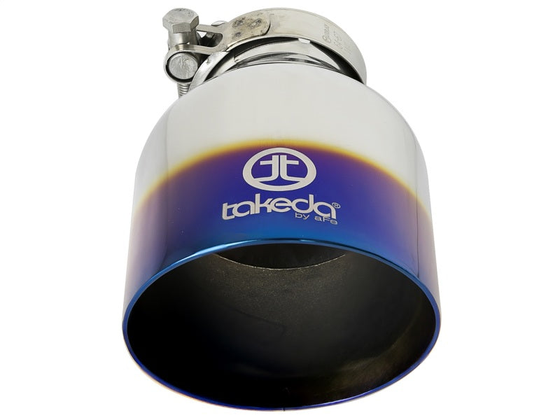 aFe Takeda 304 Stainless Steel Clamp-On Exhaust Tip 2.5in. Inlet - 49T25454-L07