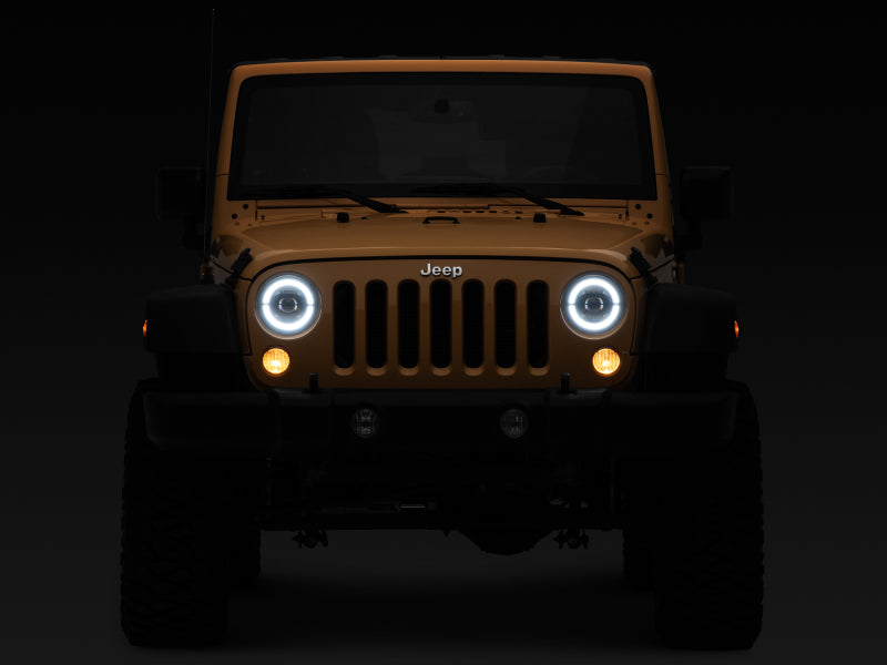 Raxiom 07-18 Jeep Wrangler JK Axial Series LED Headlights- Black - J132813