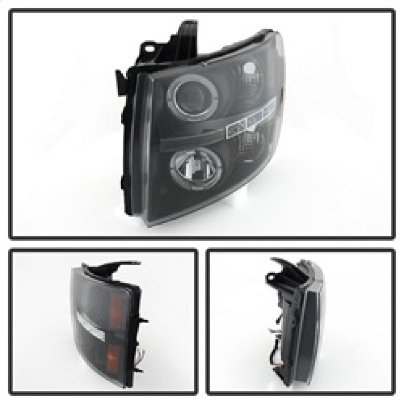 Spyder Chevy Silverado 1500 07-13 Projector Headlights LED Halo LED - 5009494