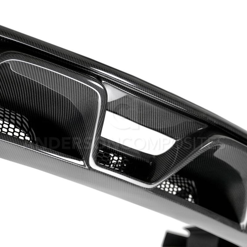 Anderson Composites 15-16 Ford Mustang R-Style Carbon Fiber Rear Valance - AC-RL15FDMU-GR