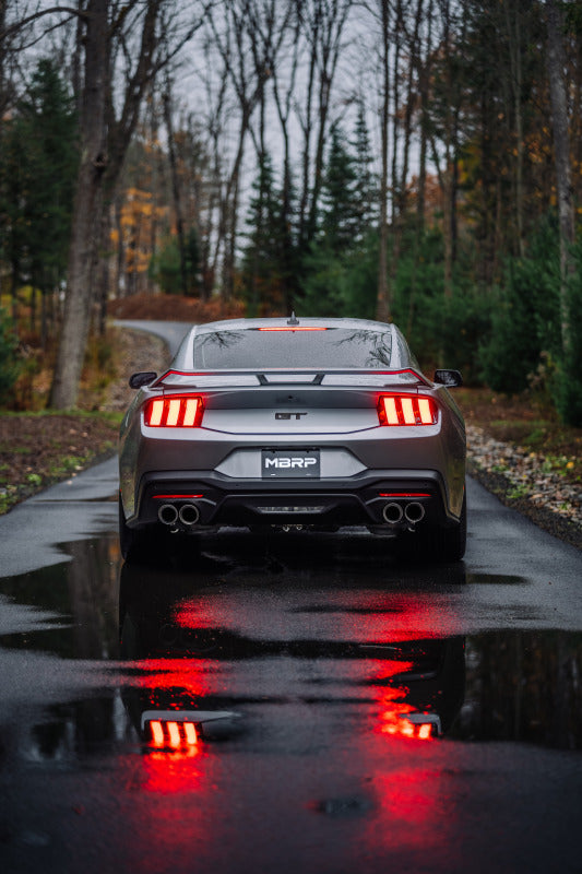 MBRP 2024+ Ford Mustang 5.0L Blk Alum. SS 3in Cat-Back - S7282BLK