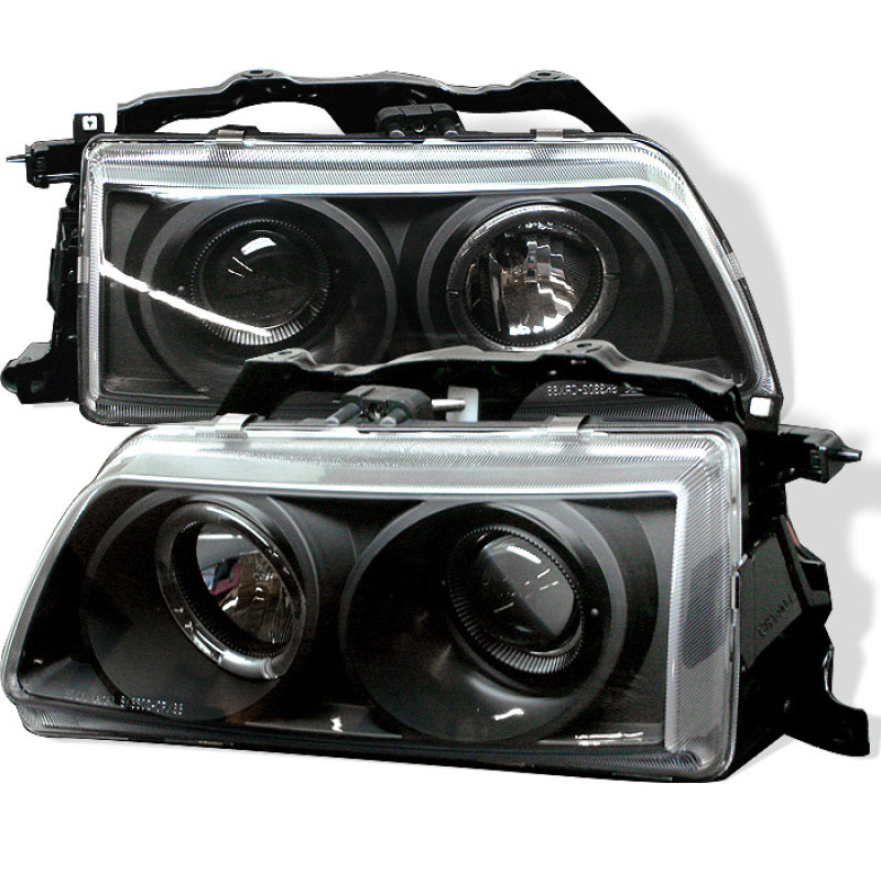 Spyder Honda Civic 90-91/CRX 90-91 Projector Headlights LED Halo Blk - 5010827