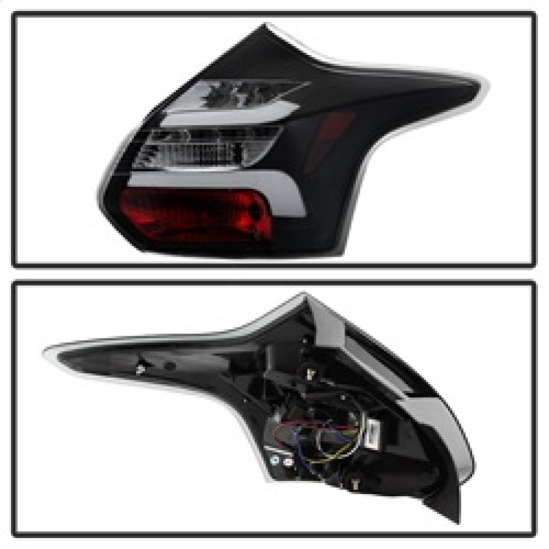 Spyder 12-14 Ford Focus 5DR LED Tail Lights - Black - 5085139