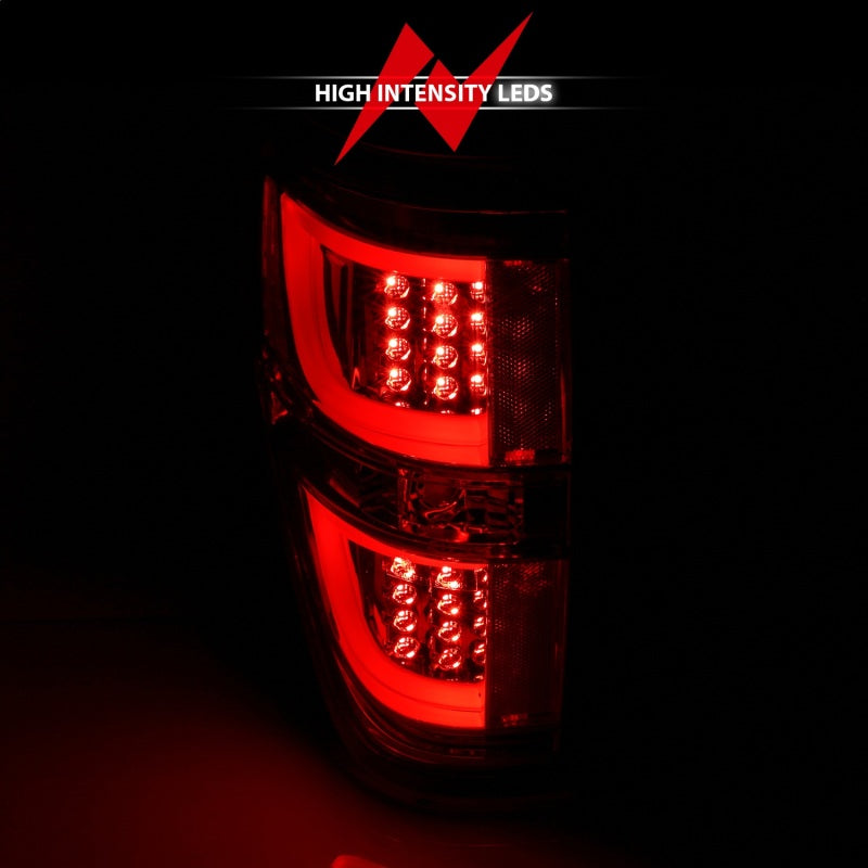ANZO 2009-2013 Ford F-150 LED Taillights Red/Clear - 311260