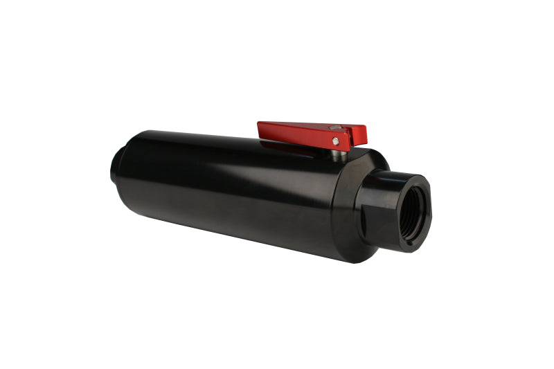 Aeromotive In-Line AN-12 Filter w/Shutoff Valve 100 Micron SS Element - 12332