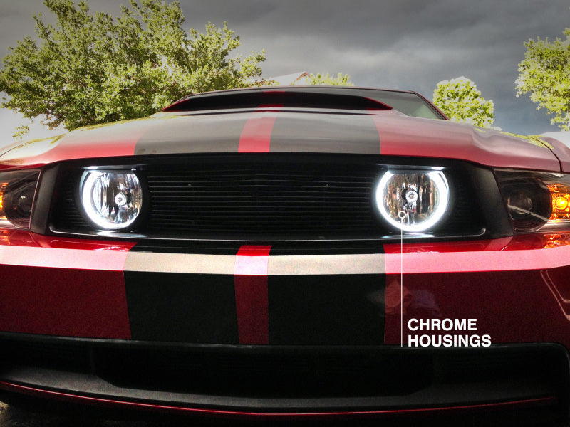 Raxiom 05-12 Ford Mustang GT LED Halo Fog Lights (Chrome) - 49133
