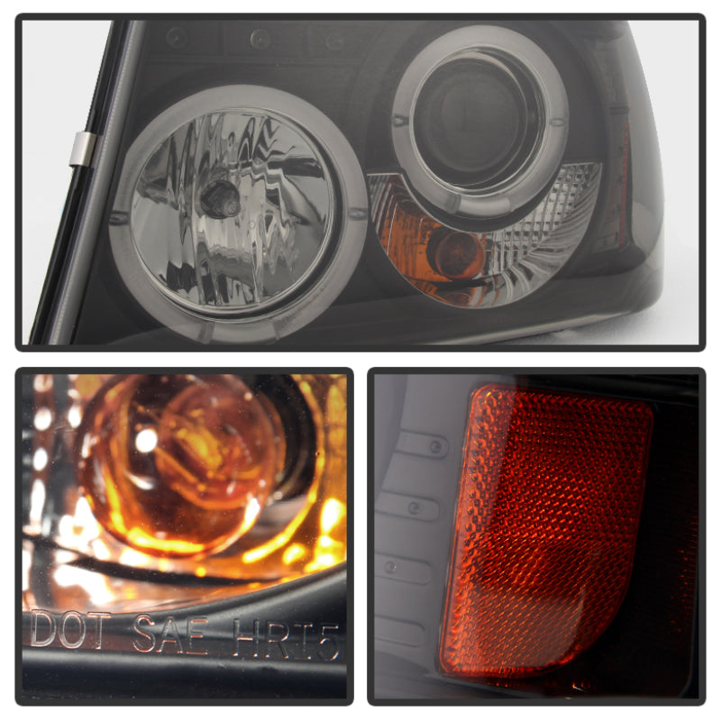 Spyder Ford Ranger 01-11 1PC Projector Headlights LED Halo LED - 5078476