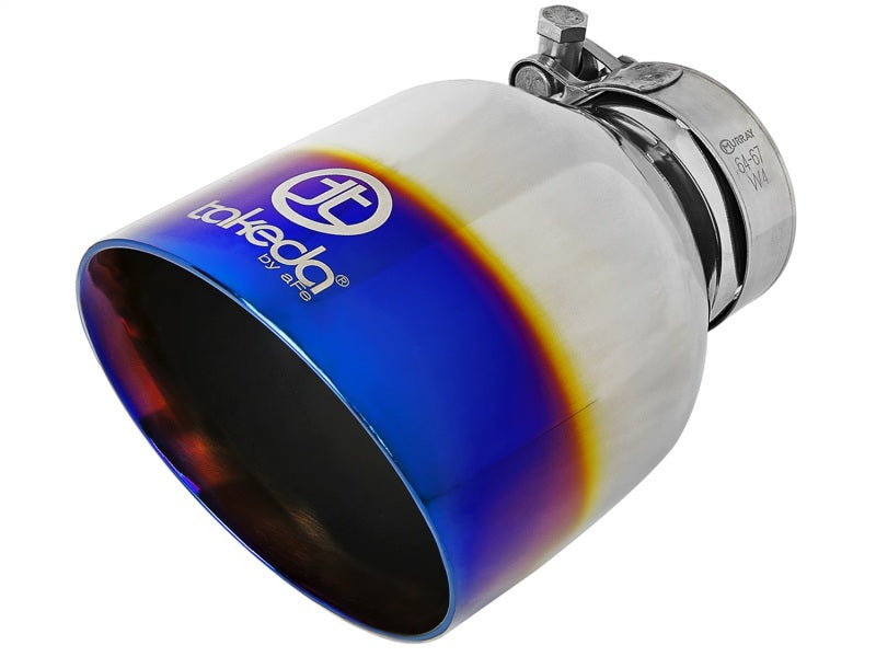 aFe Takeda 304 Stainless Steel Clamp-On Exhaust Tip 2.5in. Inlet - 49T25454-L07