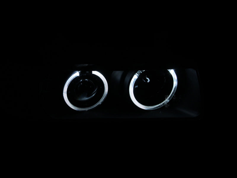 ANZO 1992-1998 BMW 3 Series E36 Projector Headlights w/ Halo - 121325