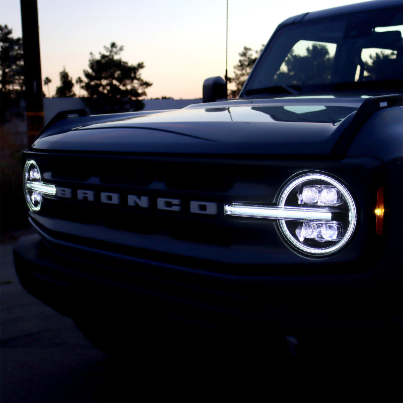 AlphaRex 21-23 Ford Bronco NOVA LED Projector Headlights Black - 880260
