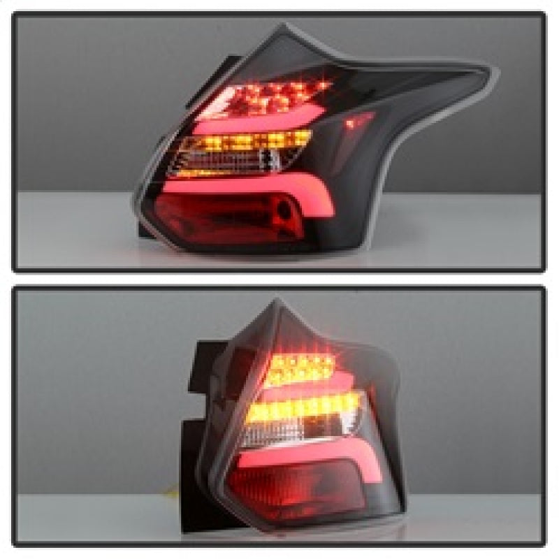 Spyder 12-14 Ford Focus 5DR LED Tail Lights - Black - 5085139