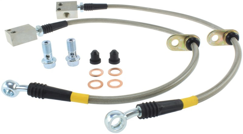 StopTech 07-08 Honda Fit Stainless Steel Brake Lines - 950.40017
