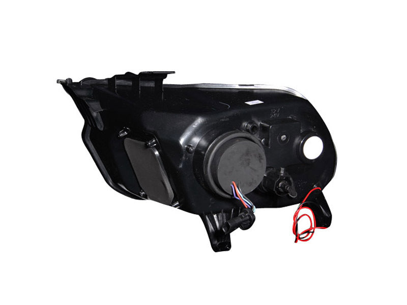 ANZO 2010-2014 Ford Mustang Projector Headlights w/ Halo Black (CCFL) - 121323