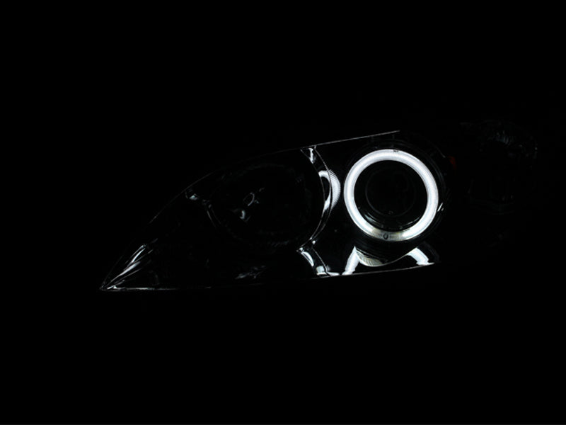 ANZO 2004-2008 Mazda 3 Projector Headlights w/ Halos Chrome - 121211