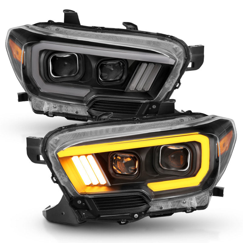 ANZO 2016-2017 Toyota Tacoma Projector Headlights w/ Plank Style Switchback - 111397