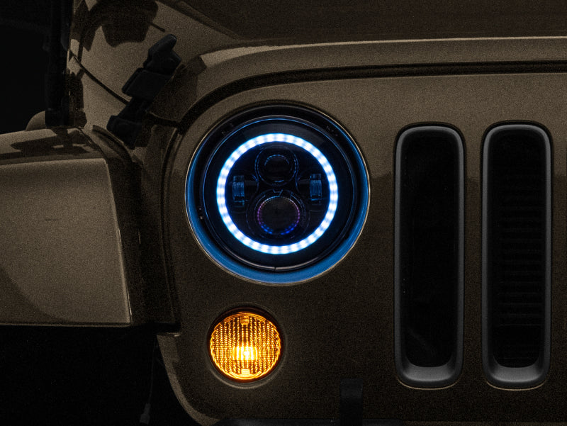 Raxiom 97-18 Jeep Wrangler TJ/JK Axial 7-Inch LED Headlights w/RGB - J142665