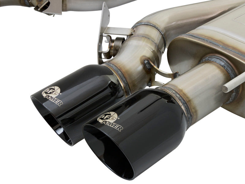 aFe MACHForce XP 3in 304SS Cat Back Exhaust s/ Black - 49-34078-B