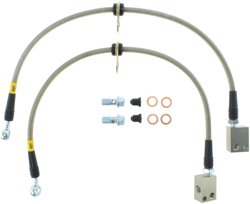 StopTech 07-08 Honda Fit Stainless Steel Brake Lines - 950.40017