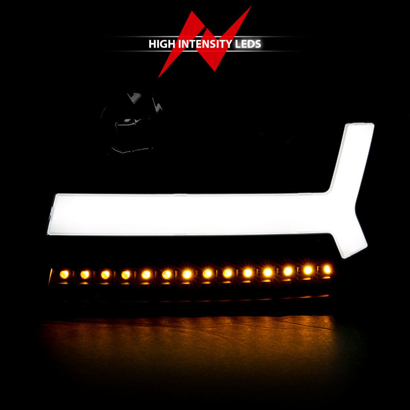 ANZO 2006-2009 Chevrolet Trailblazer Projector Headlights w/ Plank Style Design - 111390